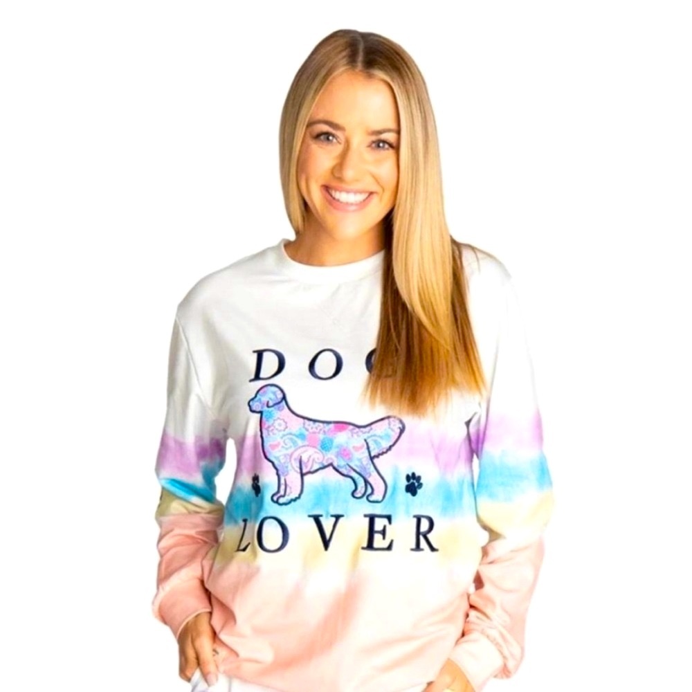 Simply Southern Dog Lover Embroidered Sweatshirt Size M - Picture 2 of 13